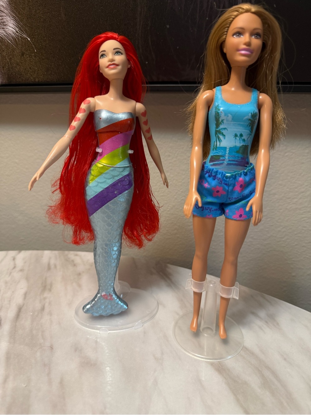 Barbie doll & Barbie mermaid both made in 2020’s